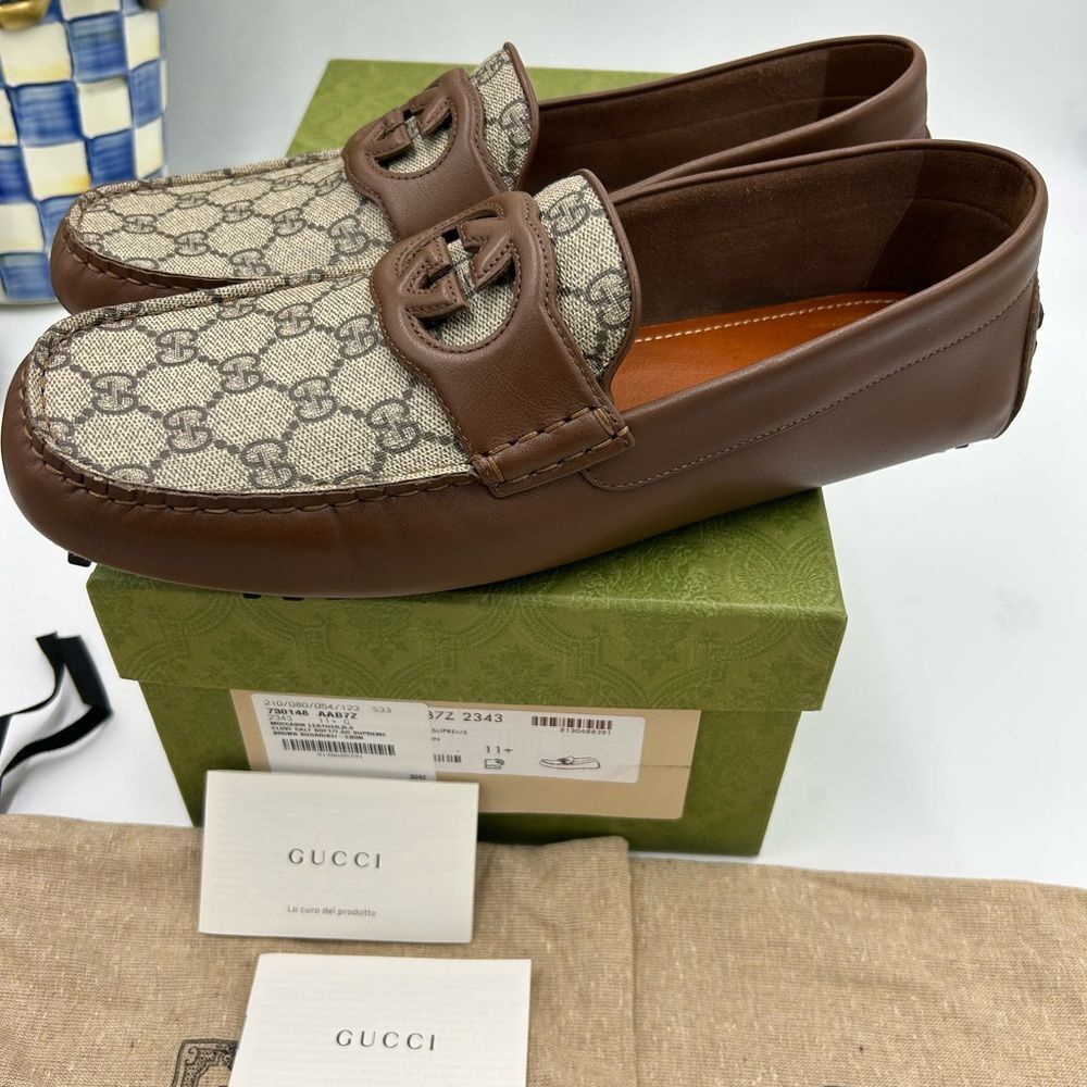 Men's Gucci Ayrton driver loafers size 11.5 made in Italy - Picture 4 of 11